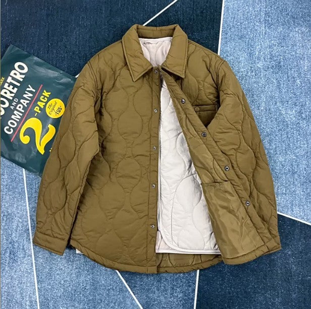 Diamond Embossed Cotton Coat Outdoor Keep Warm Coat