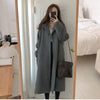 Loose Temperament Minimalist Lace-up Thick Wool Commuter's All-matching Coat