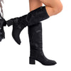 Stylish And Comfortable Buckle Chunky Heel Women's Boots