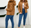 Cinched Hoodie With Fur Collar Short Jacket