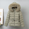 Brushed Lining Slim-fit Elegant Cotton-padded Coat