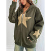 Loose-fit Hooded Cardigan Women's Jacket