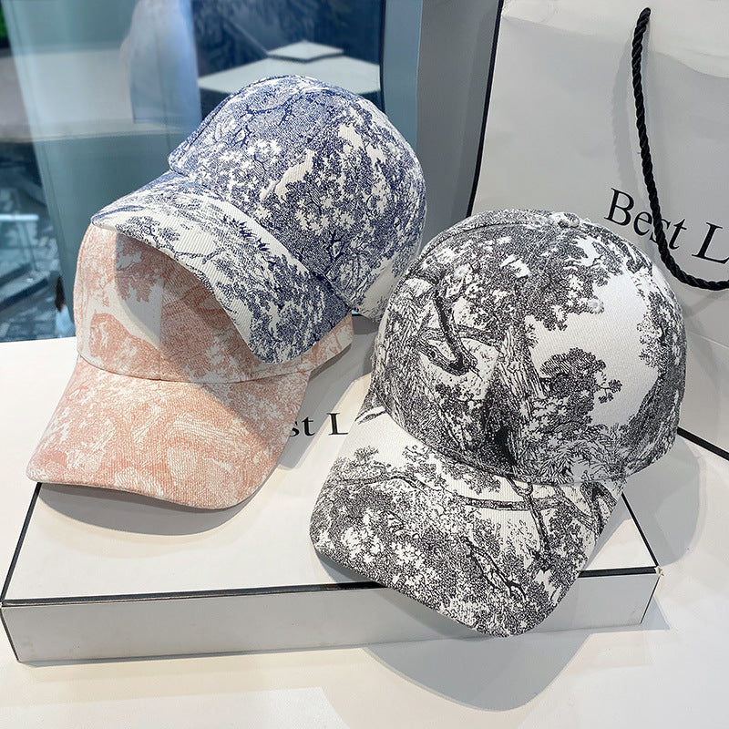 Baseball All-matching Printed Peaked Cap