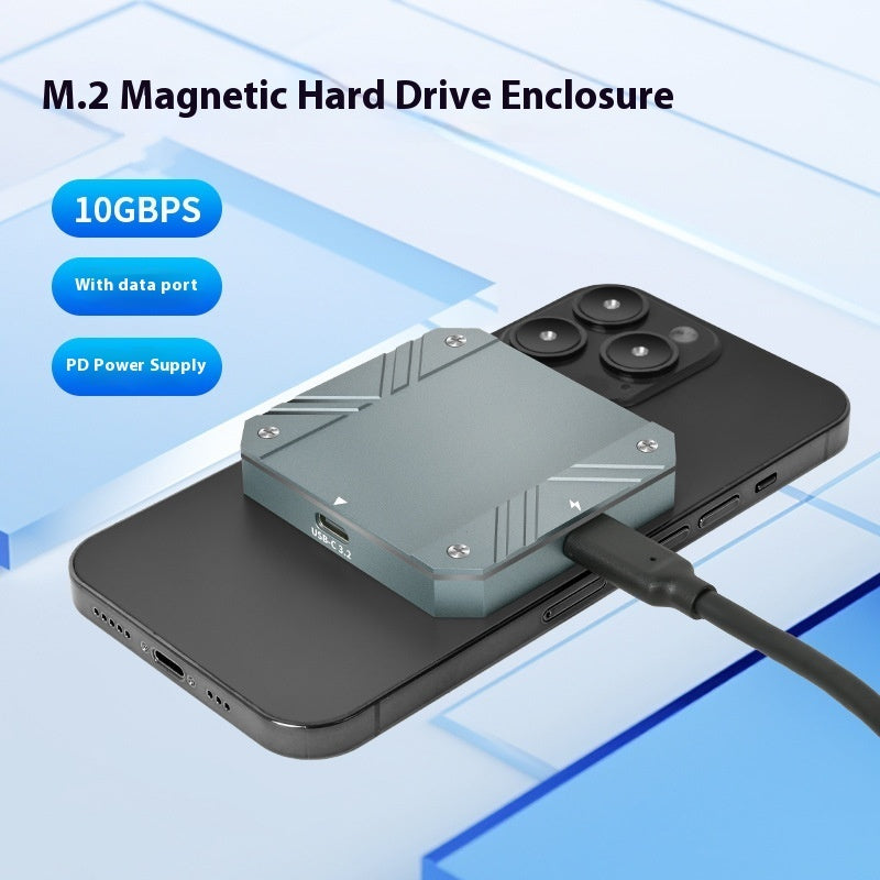 Magnetic Hard Disk Box M2 Magnetic Horse Running Light 10GBS Transmission