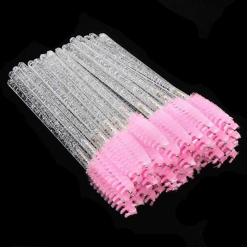 Disposable Crystal White Penholder Color Mascara Brush