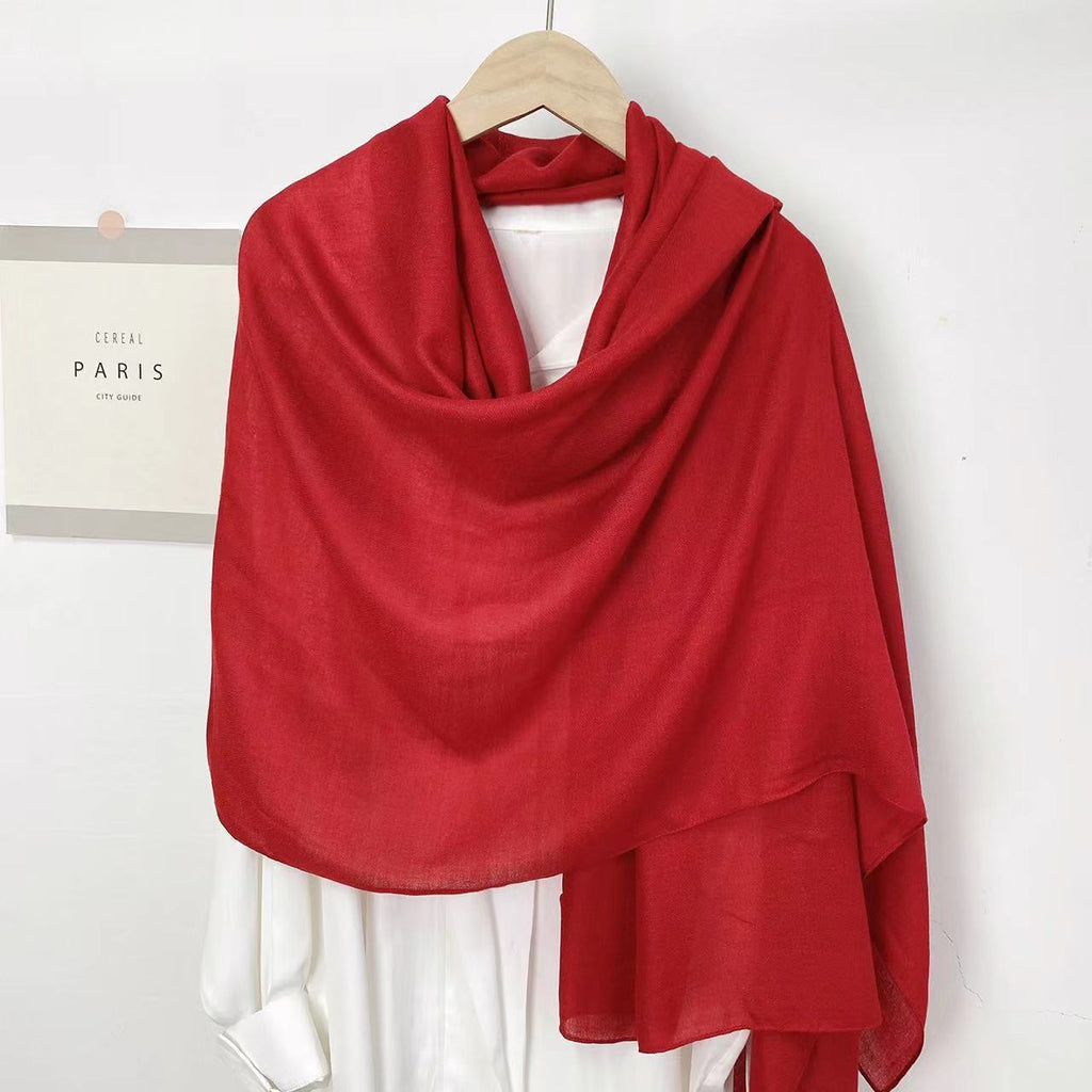 Monochrome Long Scarf Warm Shawl Solid Color Casual Scarf