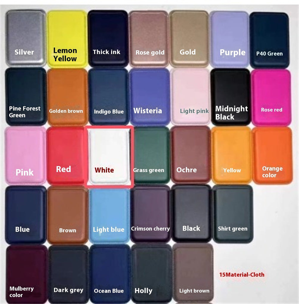 جراب Magsafe المغناطيسي الفاخر من الجلد لحمل البطاقات، مناسب لهواتف 14 Pro Max و13 و12 بوصة، مع ملحقات التثبيت.