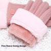 Women's Winter Riding Warm Velvet Padded Thickened Touch Screen Gloves