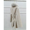 Winter Mid-length Fox Fur Reversible Cashmere Coat