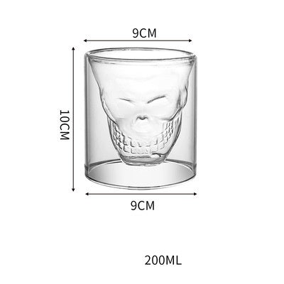 3D Double Layer Lovely Panda Cup Skull Wine Cup