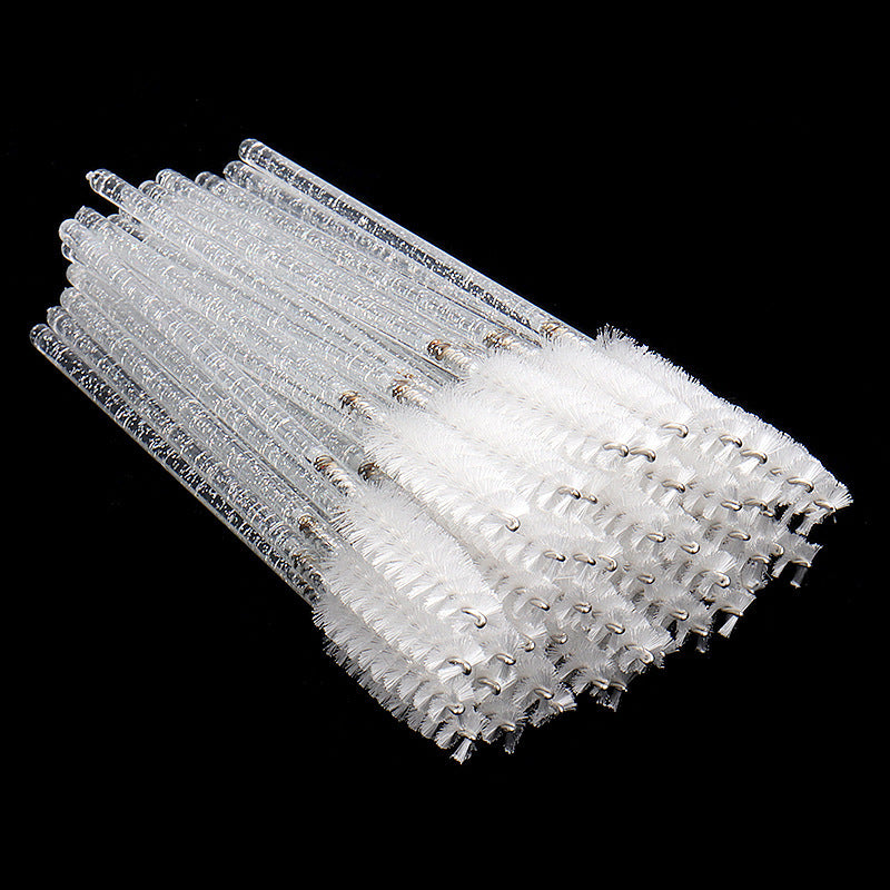 Disposable Crystal White Penholder Color Mascara Brush