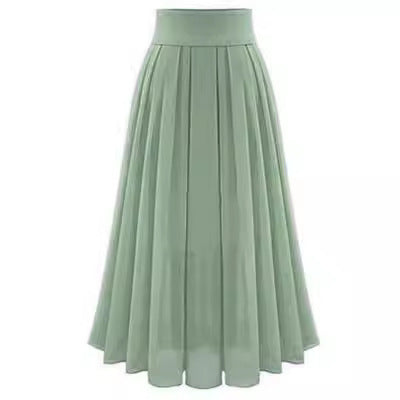 Solid Color High Waist Skirt For Women