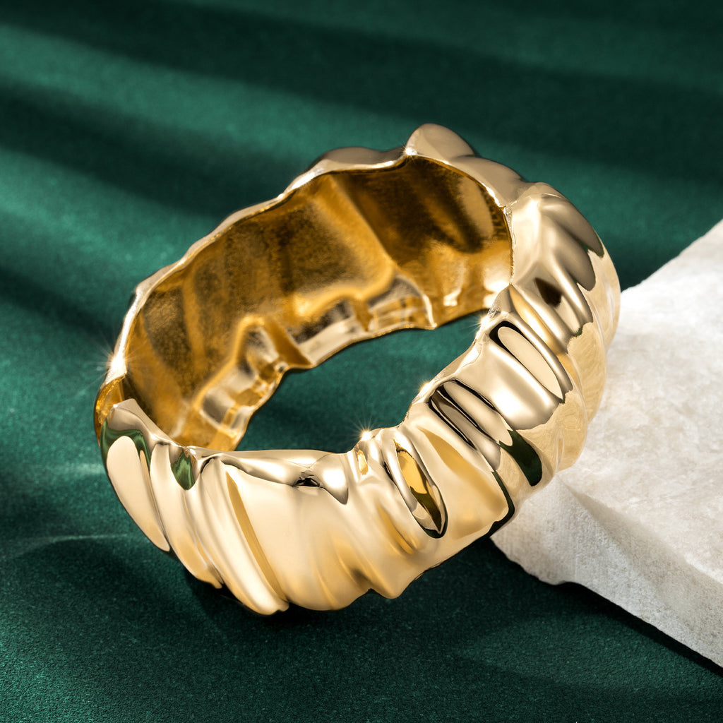 Irregular Open Wide Bracelet Female Exaggerated Twin