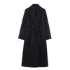 Women's Blend With Belt Long Overcoat Outerwear
