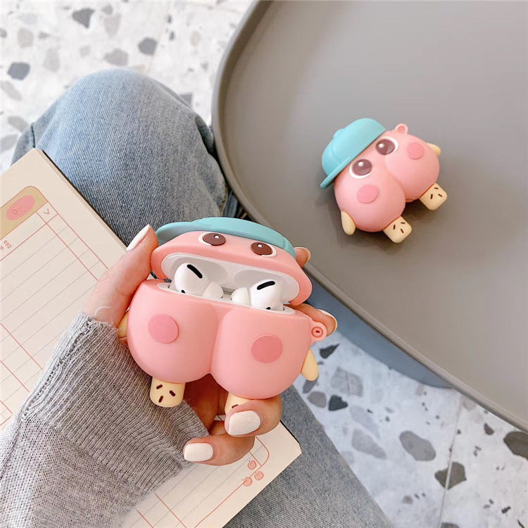 Compatible with Apple, Cute Cartoon Butt Silicone Earphone Protective Cover