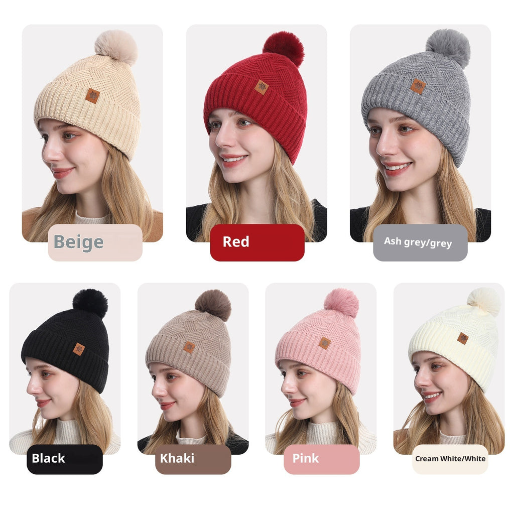 Velvet Cold Protection Wool Keep Warm Sleeve Cap Scarf Gloves Set