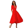 V-neck Dresses - Retro 60s Swing Sleeve