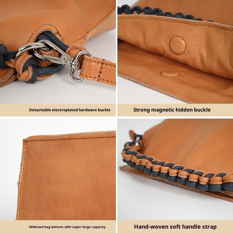 Cortex Splicing Woven Women's Casual Crossbody Bag