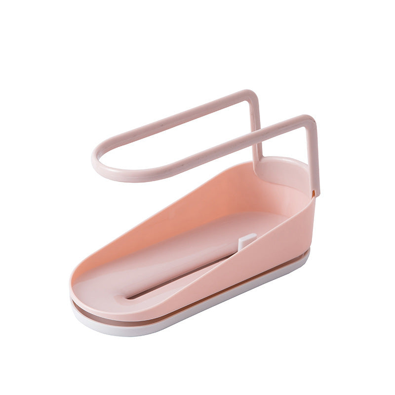 Nordic creative bathroom storage box kitchen sink faucet side countertop sponge wipe rack