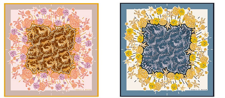 Silk scarf female square