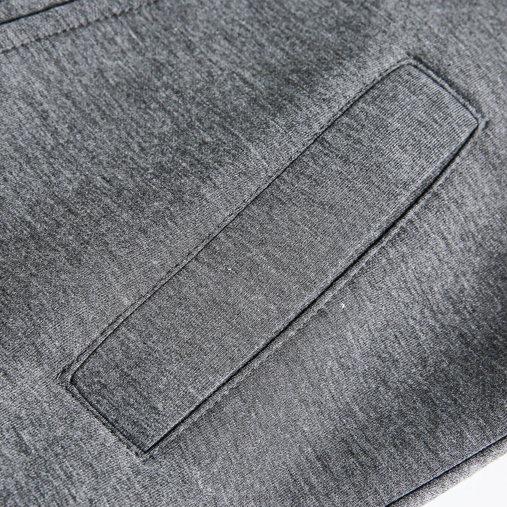 Deconstructing And Splicing Hooded Cardigan Sweater Man