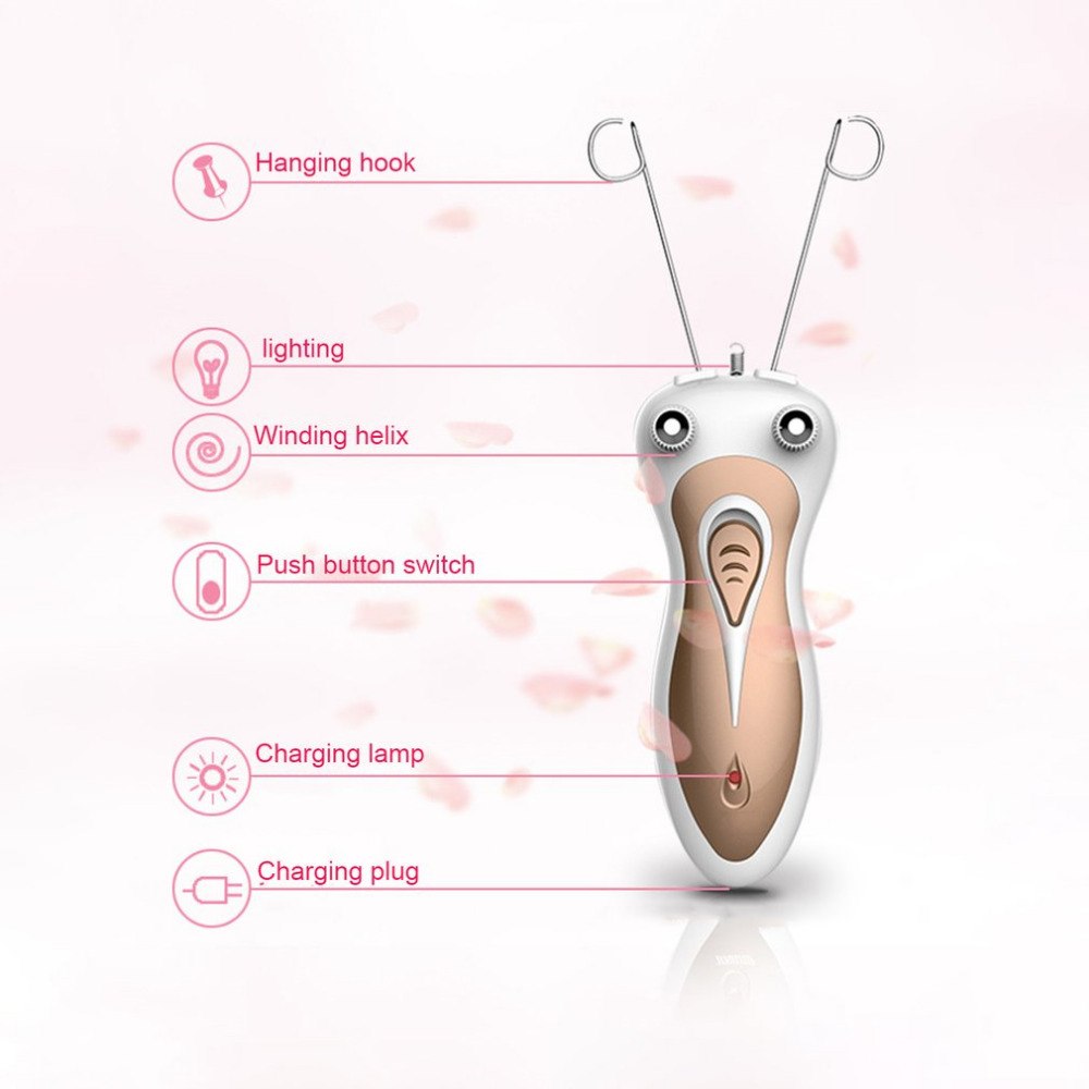 New Electric Women Epilator Me Body Face Facial Hair Remover Epilator Epilator for Lady Electric Face Cotton Thread Deflating