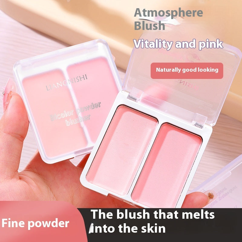 Two-tone Blush Nude Makeup Matte Natural Repair Integrated Long Lasting Color Rendering