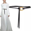 Fashionable And Novel Women's Knot Buckle Thin Belt