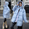 Women's Padded Fleece Jacket Winter Hooded Outside