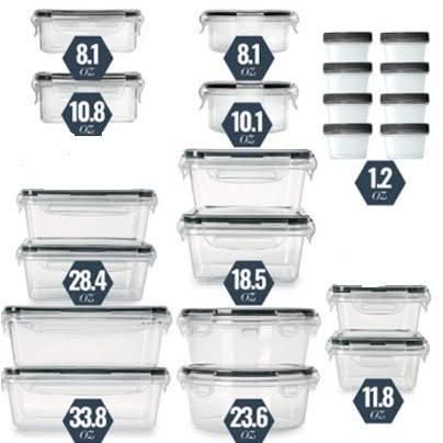 24 - piece Lunch Box Transparent Sealed Refrigerator Food Storage Snack Nuts Moisture - proof - Eshtree