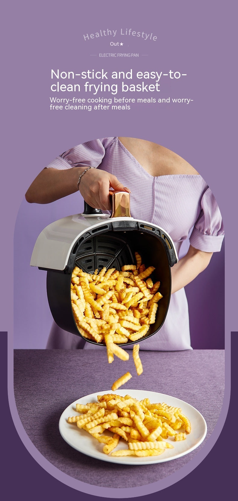 Intelligent Multifunctional Oil-free Large Capacity Electric Fryer