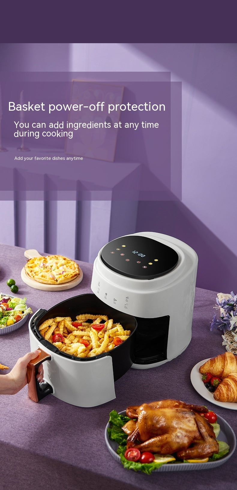 Intelligent Multifunctional Oil-free Large Capacity Electric Fryer