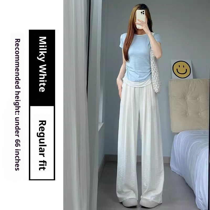 Casual Tall Sweatpants Idle Style White Wide Leg Pants