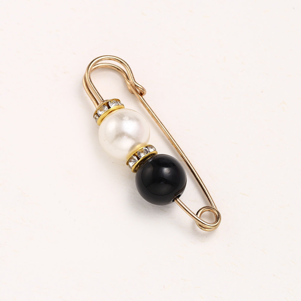 Cross-border Pearl Waist Of Trousers Pin Fixed Clothes Skirt Brooch Belt Buckle