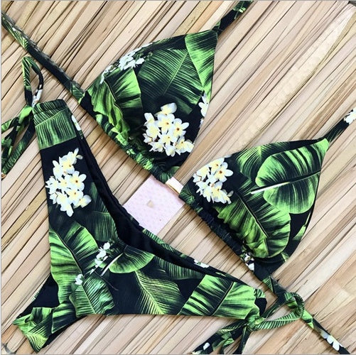 Printed new tie swimwear
