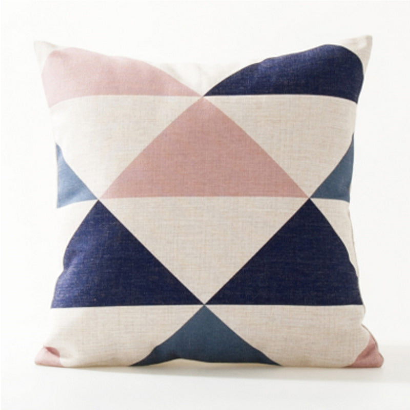 Simple geometric abstract pillowcase