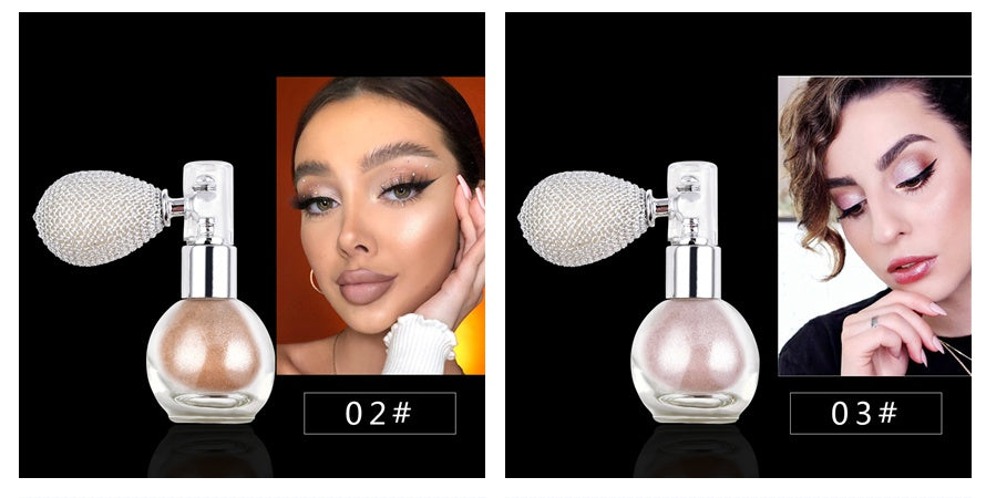 بودرة الجسم اللامعة والمشرقة مع بخاخ