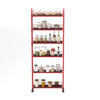 6-Tier Rolling Cart Gap Kitchen Slim Slide Out Storage Tower Rack With Wheels,Baskets,6 For Kitchen,Bathroom Laundry Narrow Piaces Utility Cart,Red
