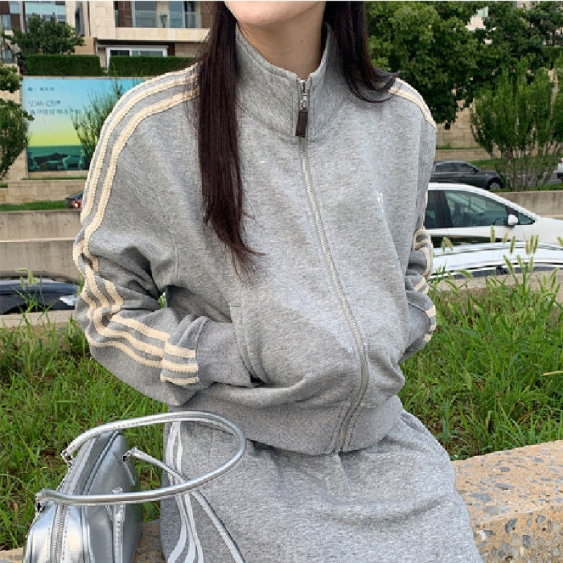 Retro Baseball Jacket Women's Loose Casual