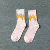 Tube Socks Flame Street Sports Style Hip Hop Trend Socks