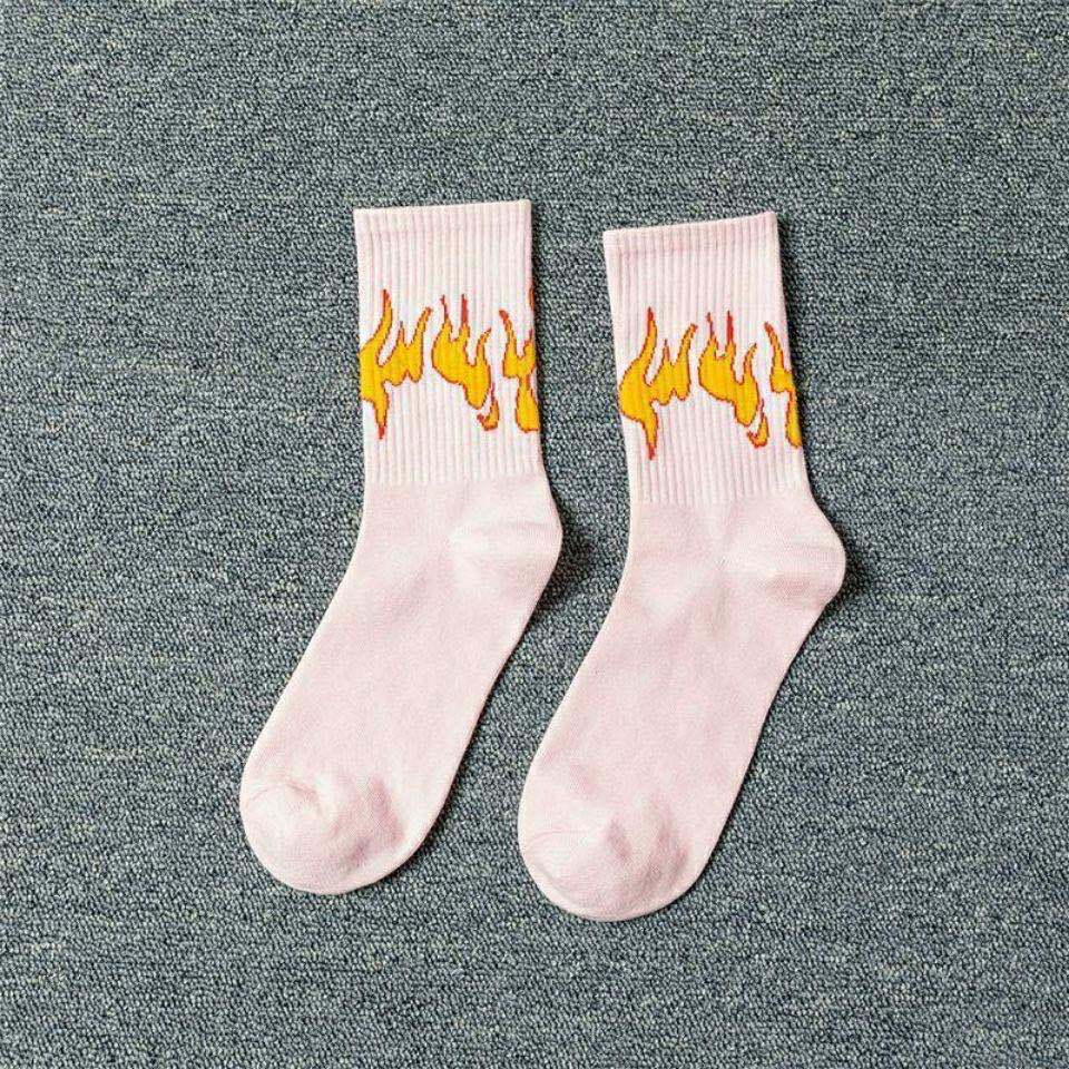 Tube Socks Flame Street Sports Style Hip Hop Trend Socks