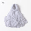 Classic Women's Pure Color Tulle Cotton And Linen Breathable Thin Scarf Silk