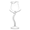 Fancy Red Wine Goblet Wine Cocktail Glasses 100ml Rose Flower Shape Wine Glass Party Barware Drinkware