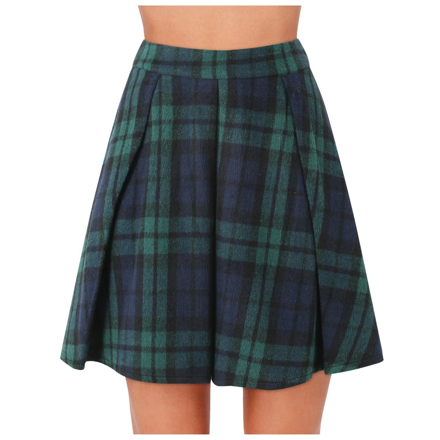 Plaid Bag Hip Vintage Skirt Women