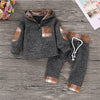 Multicolor embroidery Plaid Plush Hoodie suit