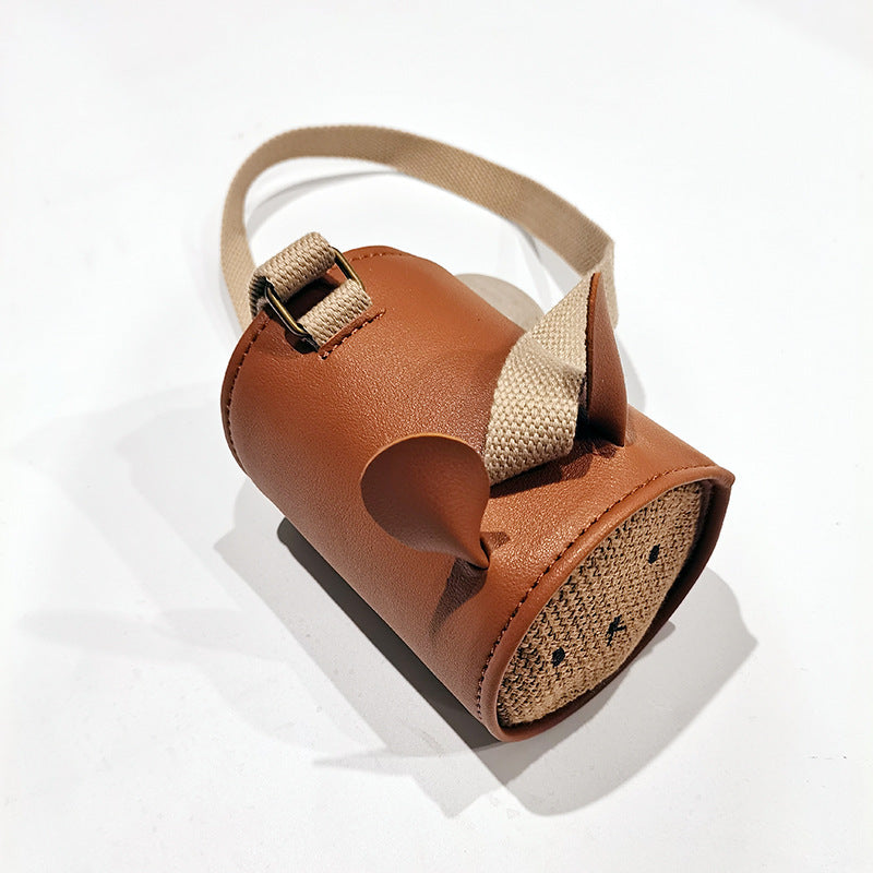 حقيبة خصر للأطفال بتصميم دلو أرنب ثلاثي الأبعاد