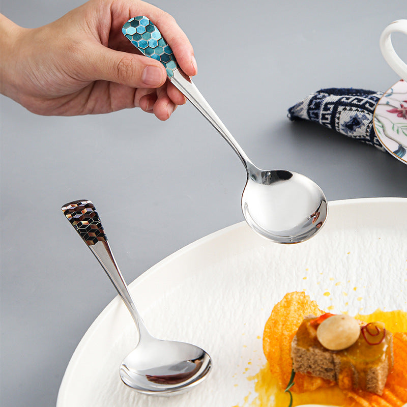 Stainless Steel Creative And Minimalist Household Soup Spoon