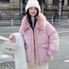 Korean Style Loose Lapels Sense Puffer Jacket Coat