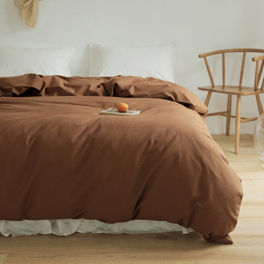 100 Cotton Solid-color Duvet Coversuitable For Single Or Double Beds, And Perfect For Sleeping Without Pajamas In Dorm Rooms