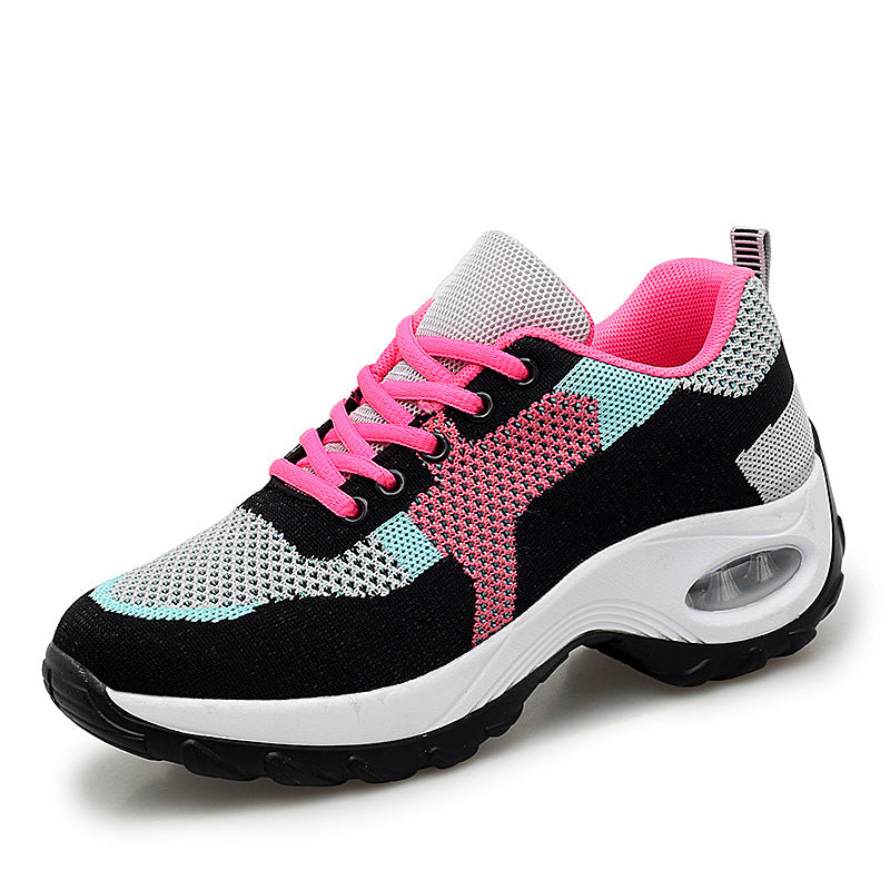 Mesh Slip On Air Cushion Shoes Women Comfortable Breathable Increased Sneakers